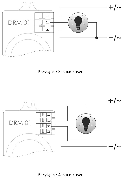 Czujnik ruchu mikrofalowy DRM-01 24 V